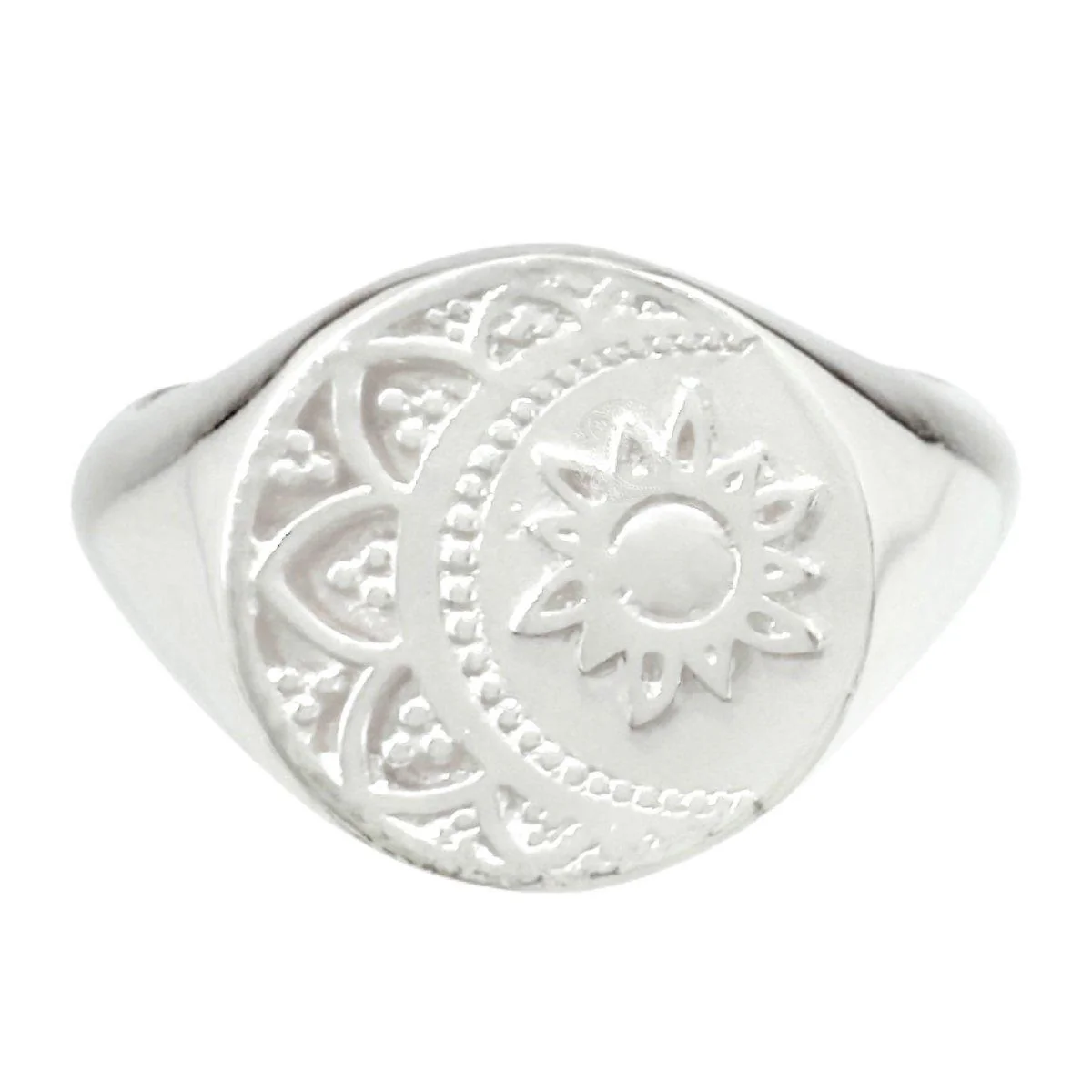 Laihas La Luna Sun & Moon Sterling Silver Signet Ring