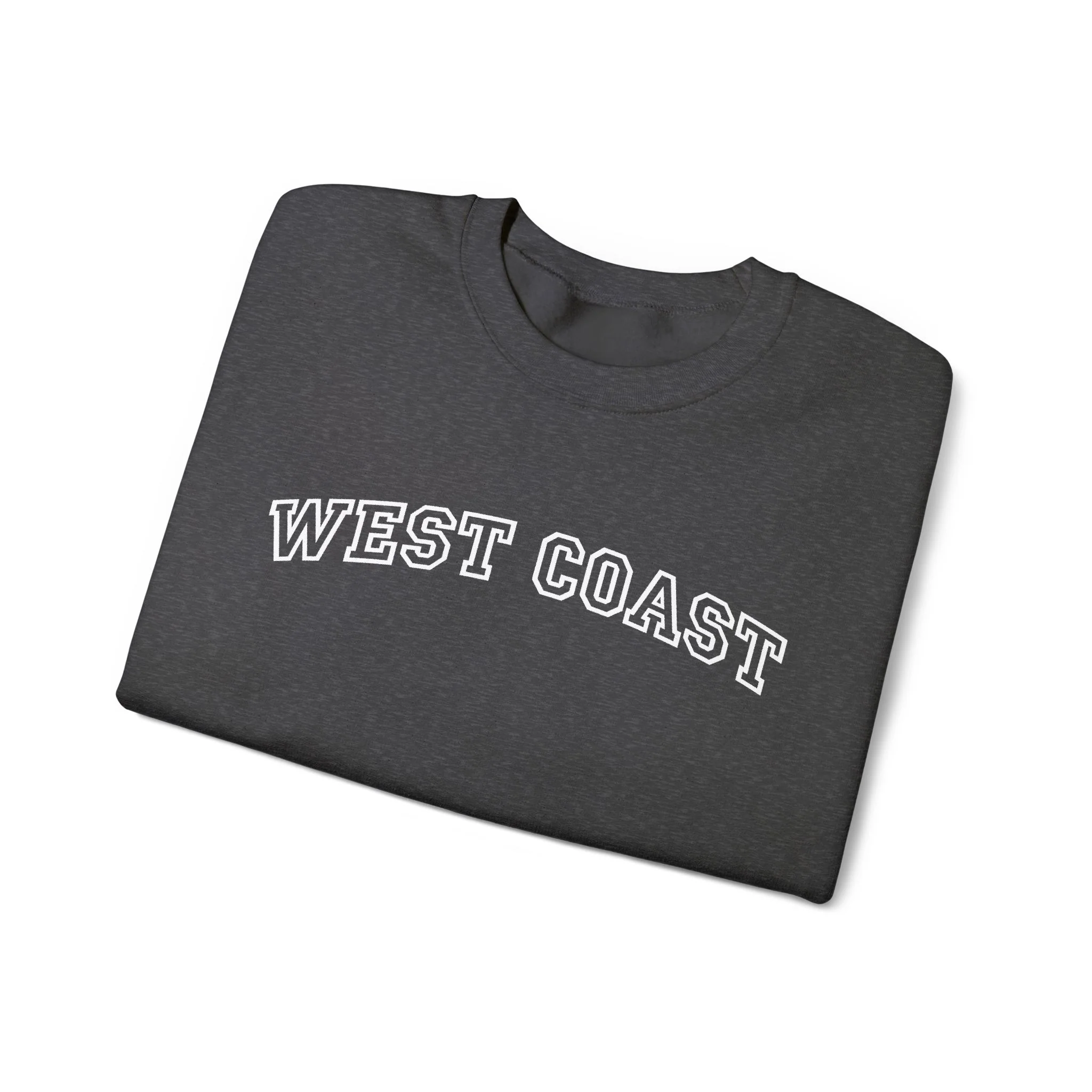 West Coast Crewneck Sweatshirt - Classic Arched Text Pullover