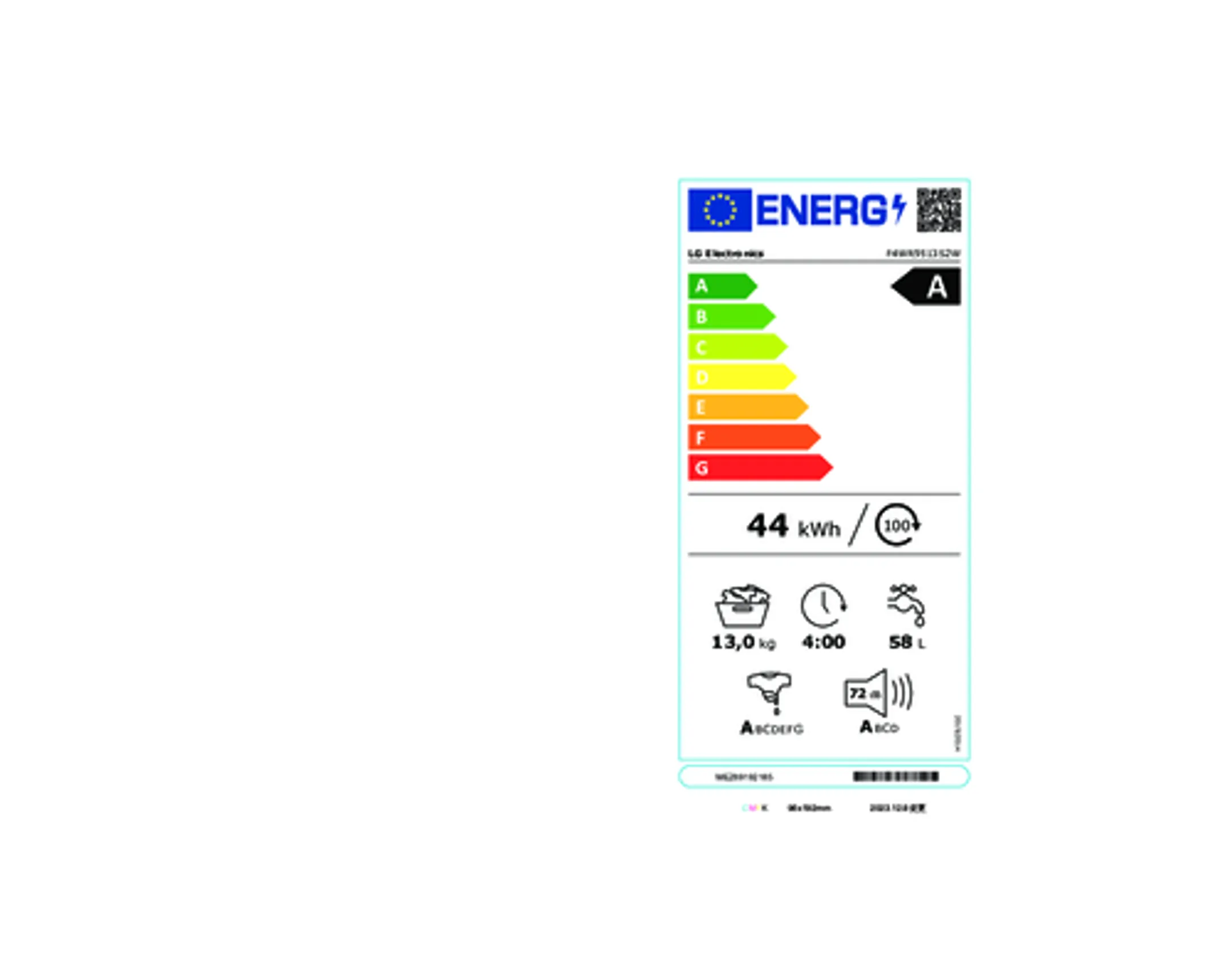 LG Wasmachine F4WR9513S2W