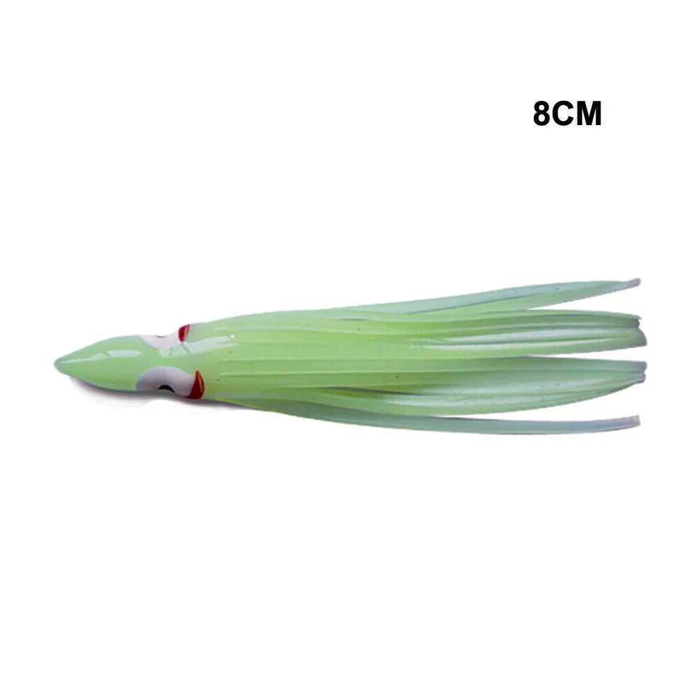5 x Octopus Squid Skirt Trolling Jig Lure Super Luminous 8cm
