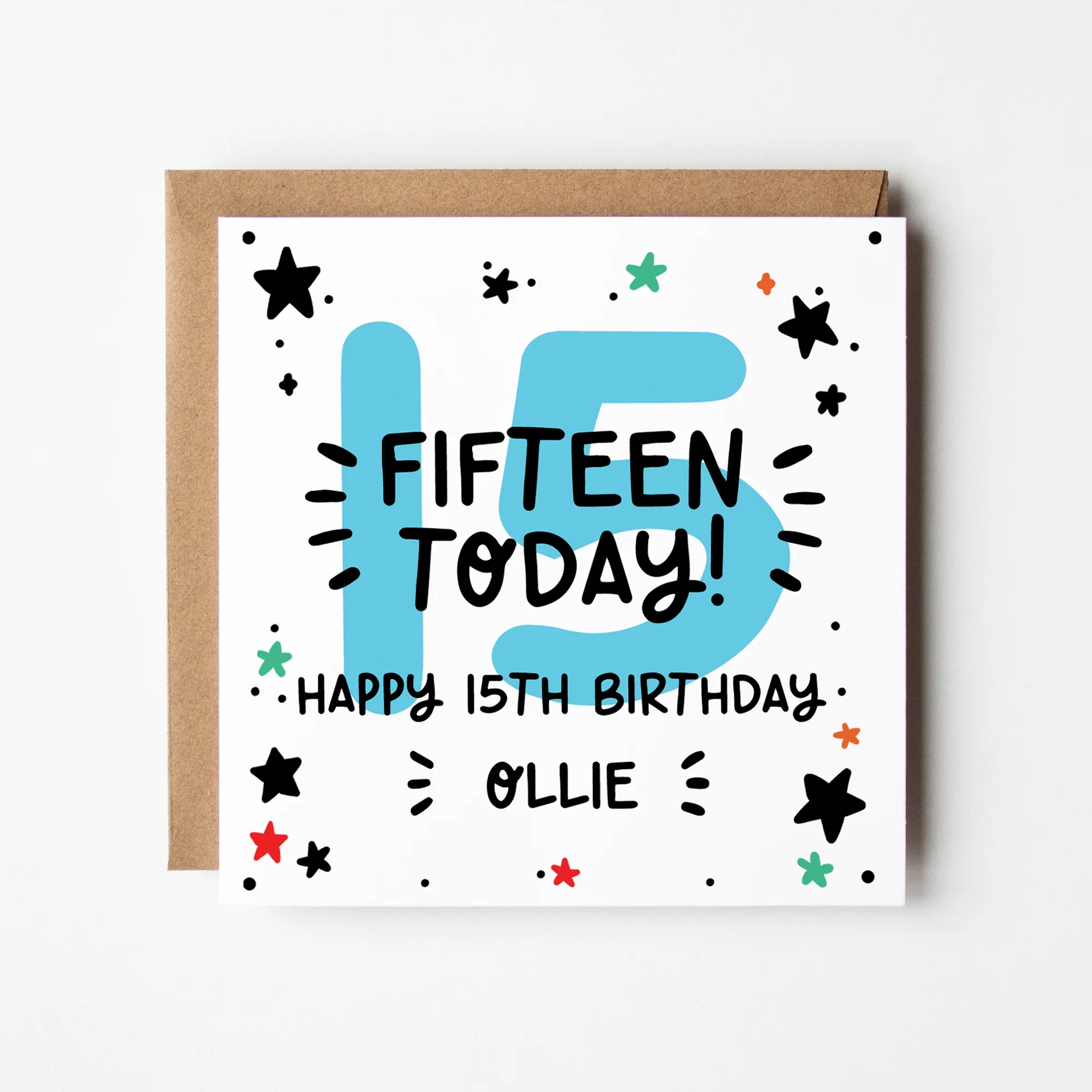 Personalised 11th, 12th, 13th 14th, 15th Birthday Card ? Birthday Number Card ? Boy's Birthday Card ?