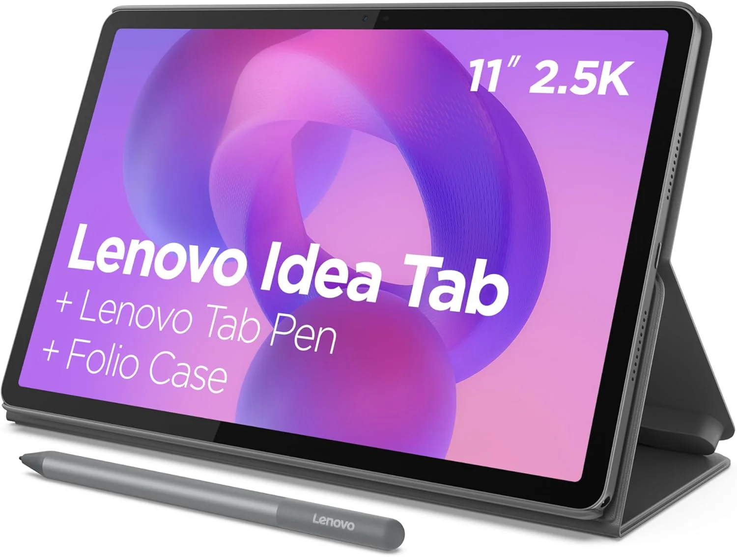 Lenovo Idea Tab – Főiskolai tablet – 11 hüvelykes 2.5K IPS érintőképernyő – 90 Hz – MediaTek Dimensity 6300 – 8 GB memória – 256 GB tárhely – integrált Arm Mali-G57 MC2 – Tab Pen és Folio tok