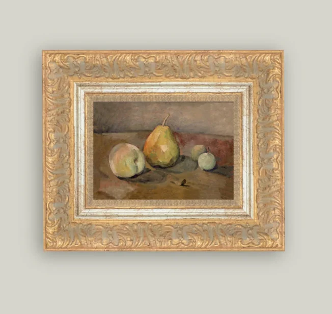 Pears and Apples Framed Antique Inspired Art