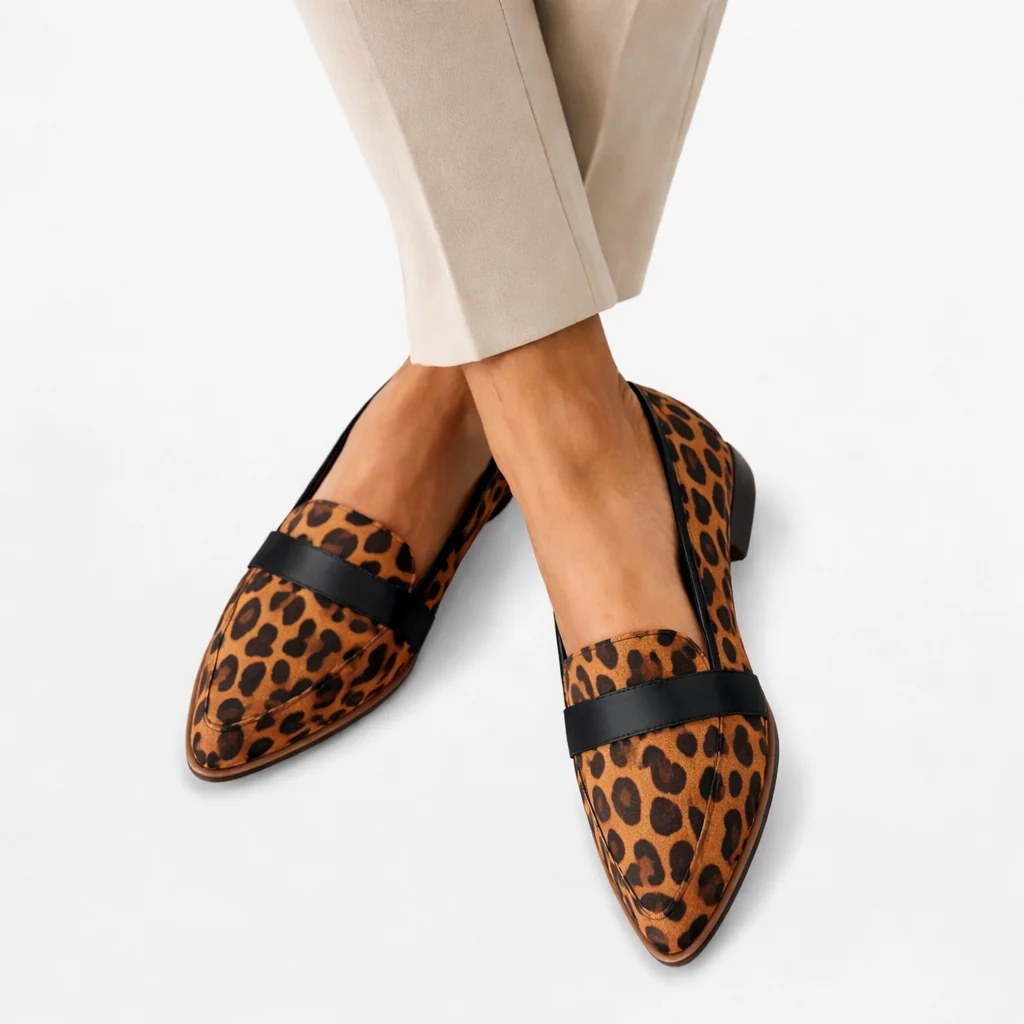 Women��s Soft Suede Loafers Elegant Pointed Design