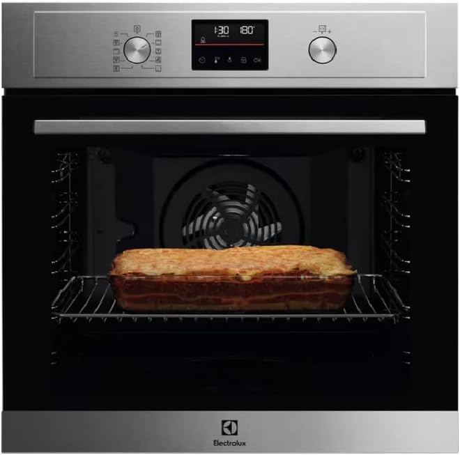 Electrolux EOF4P46X Multifunktions-Backofen, 72 l, Klasse A+, SurroundCook, Pyrolytische Reinigung, 589 x 594 x 569 mm, Edelstahl Anti-Fingerabdruck