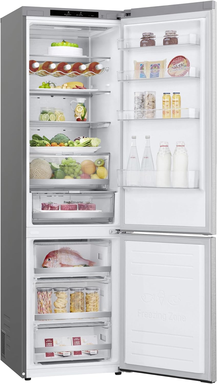 LG GBBW726CPY Fit&Max Kühl-/Gefrierkombination (475 L, Energieklasse C) vollintegrierbar oder freistehend mit FRESHConverter+ und Total No Frost, Silber