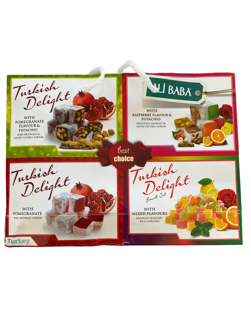 Gift box of halva and Turkish delights - 2 sets of 4 boxes - cakes sweets oriental treats