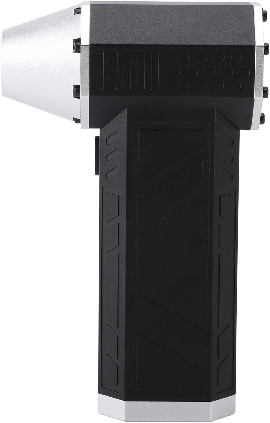Mini-Jet-Ventilator, Bürstenloser Motor, Elektrischer Luftzerstäuber, Hohe Geschwindigkeit, für Reisen und Camping, Tragbar, Leicht (Schwarzes Silber)
