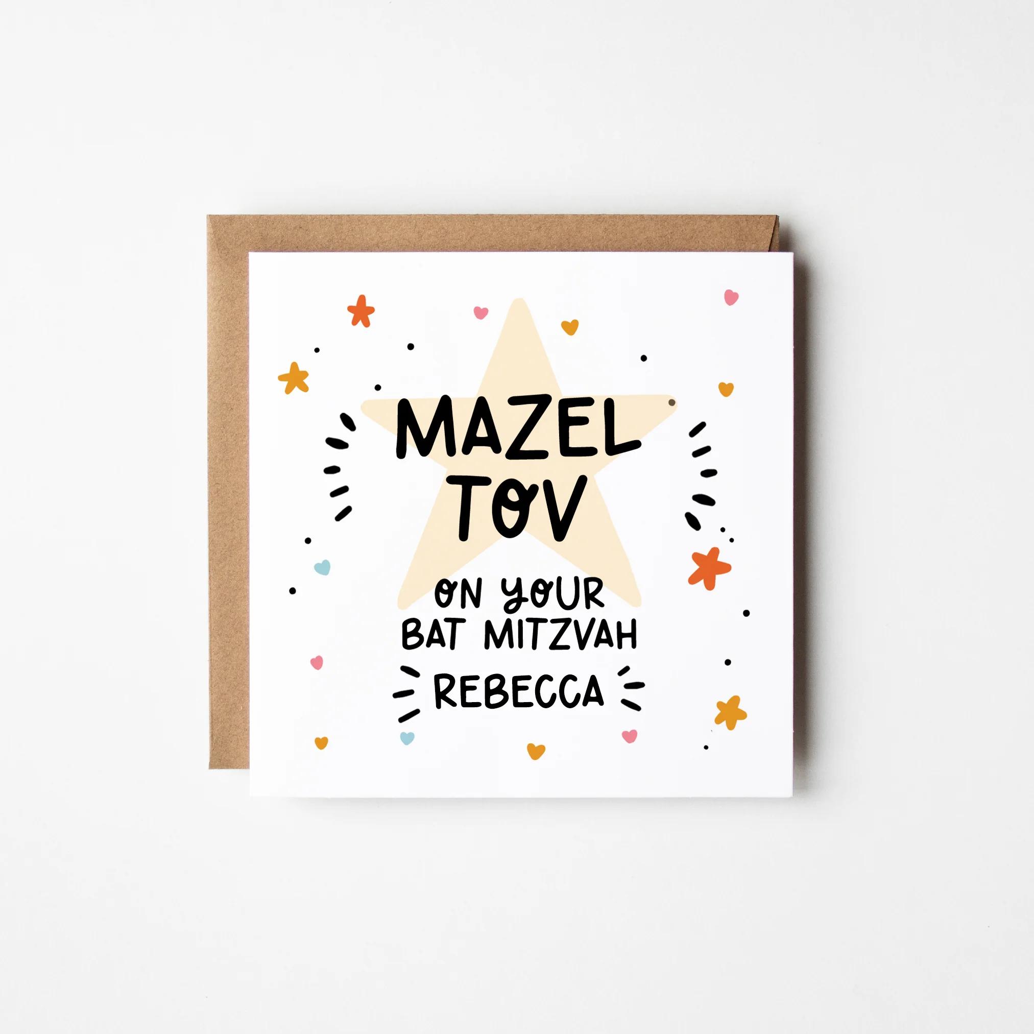 Mazel Tov on Your Bat/Bar Mitzvah Card ? Personalised Bat Mitzvah Card ? Bar Mitzvah Card ? Mazel Tov Card ?