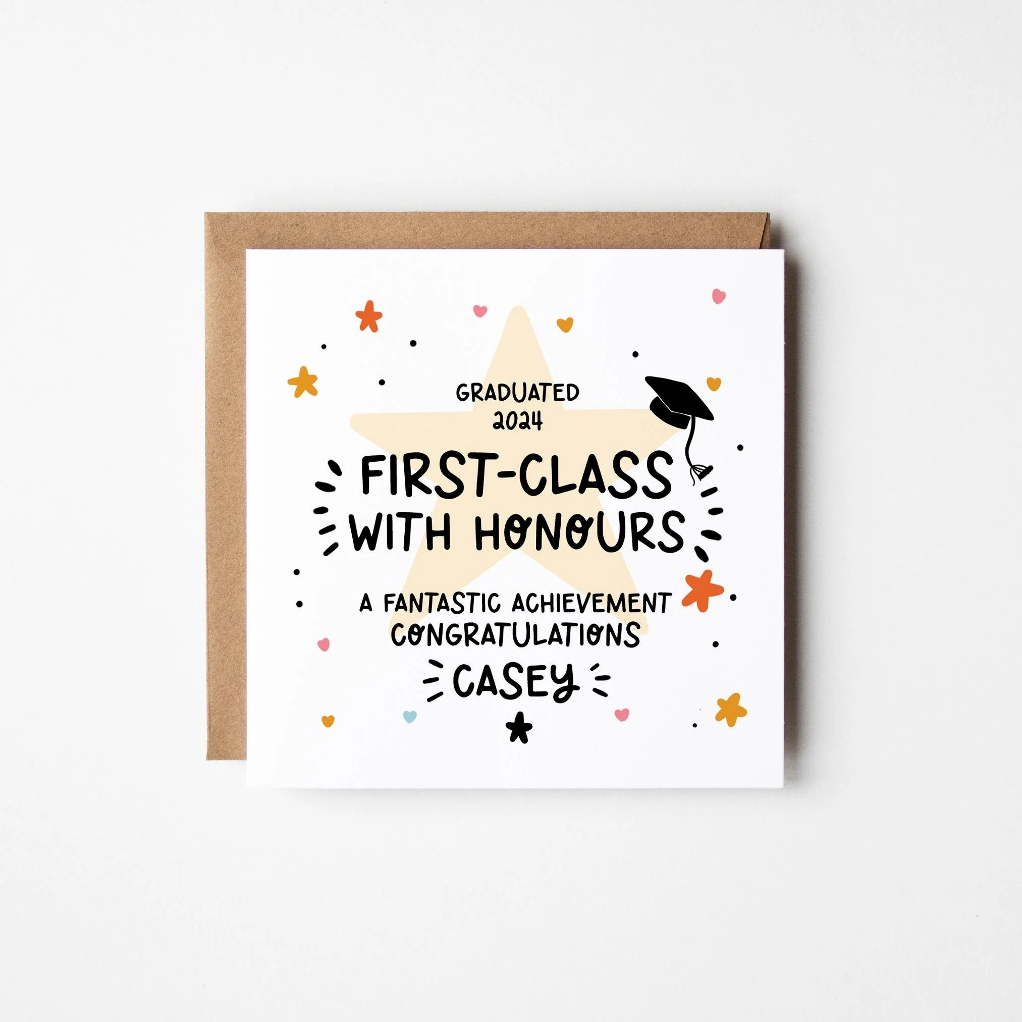 First Class With Honours Graduation Card a?�� Personalised Graduation Card a?�� You Graduated Congratulations Graduation Card a?��