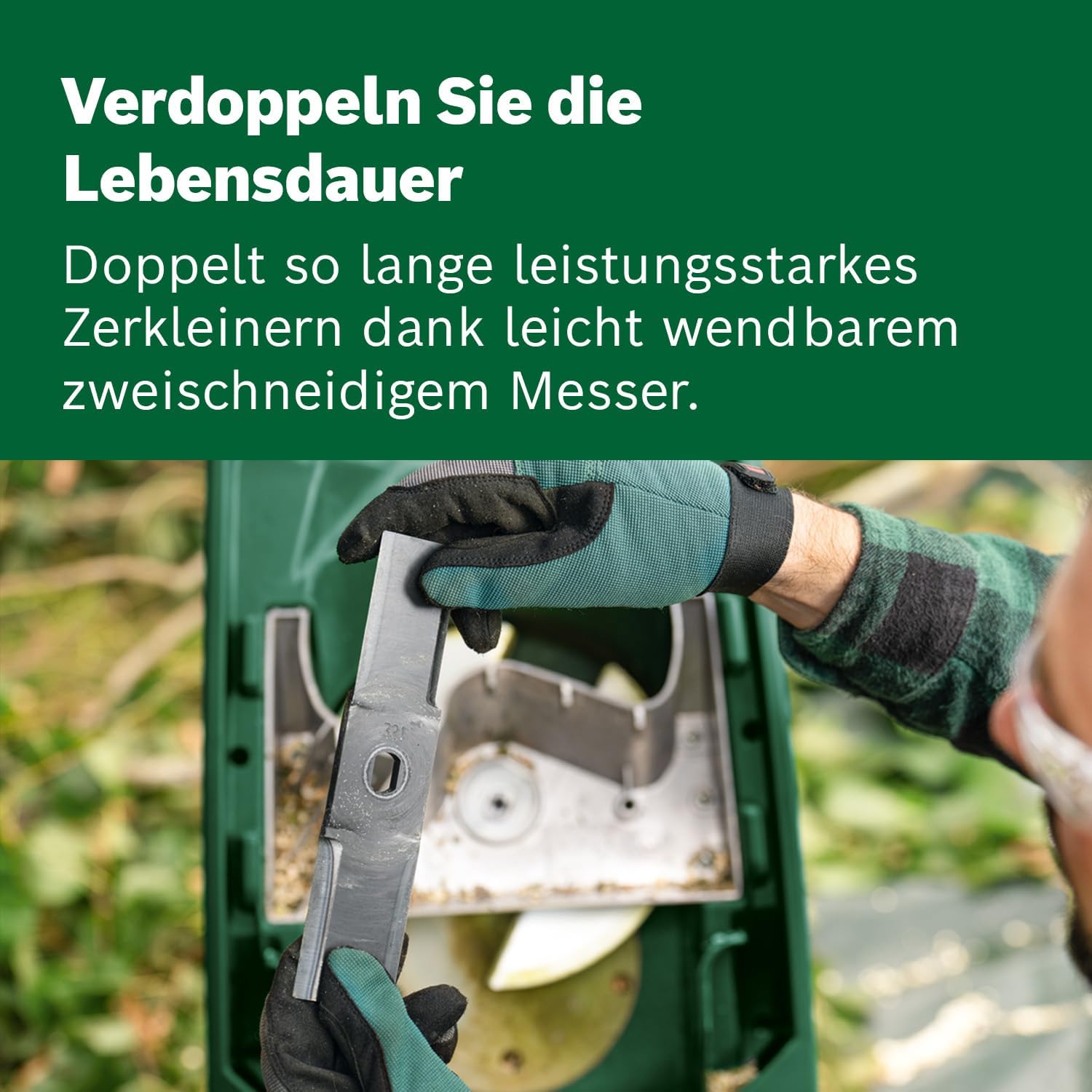 Bosch AXT Rapid 2000 Häcksler (zum leistungsstarken Häckseln von Gartenabfällen, kraftvoller 2000-W-Motor)