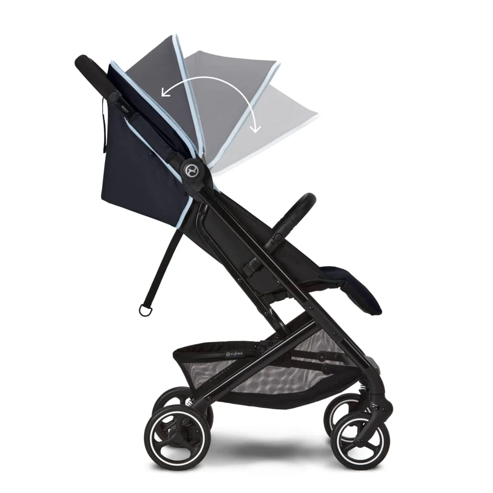 Cybex Gold Kinderwagen Beezy mit One-Pull Harness, Ab Geburt bis ca. 4 Jahre (max. 22 kg), Kompakt und ergonomisch, Almond Beige (Beige mit schwarzem Rahmen)