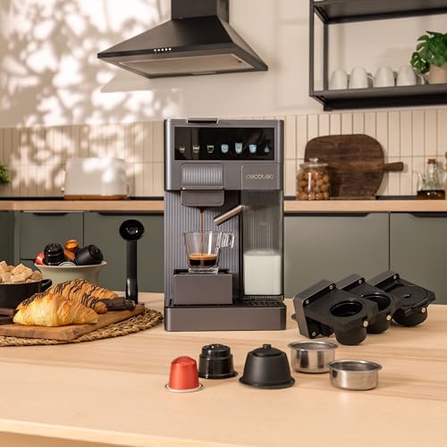 Cecotec Macchina per Caffè Espresso   Macchina Caffè a Capsule FreeStyle Latte T. 1350W, 20Bar, Serbatoio 1,6L di Acqua e 400ml di Latte, Compatibile con Caffè Macinato, Dolce Gusto, Nespresso e K Fee : Amazon.it: Casa e cucina