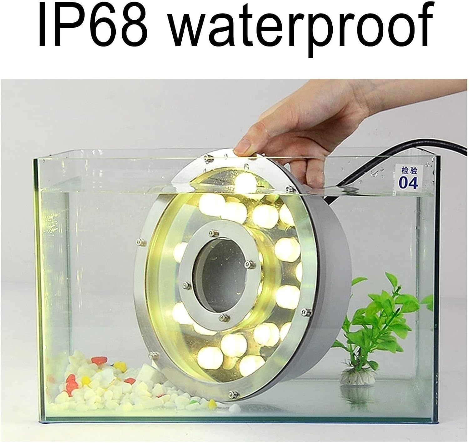 3 Stück Einbaustrahler Unterwasser - Eingebettet Pool Scheinwerfer, LED-Ringbrunnenlampe – RGB-Farbwechsel-Wasserspiellampe Mit RF-Fernbedienung – IP68 Wasserdichte Mittelloch-Teichbeleuchtung(18W (24