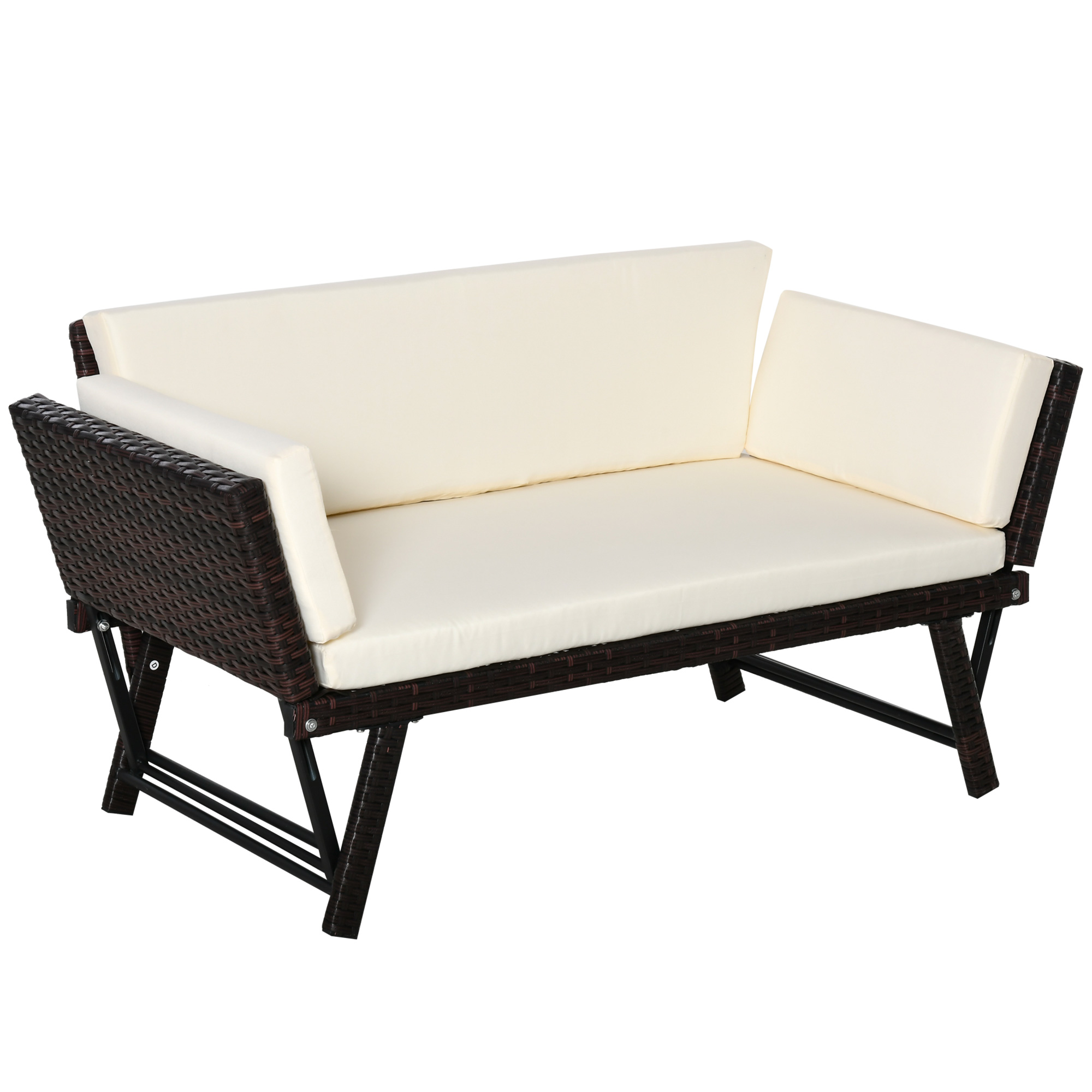 2-zits tuinbank tuinmeubelen tuinbank tuinbank loungebank poly-rotan staal