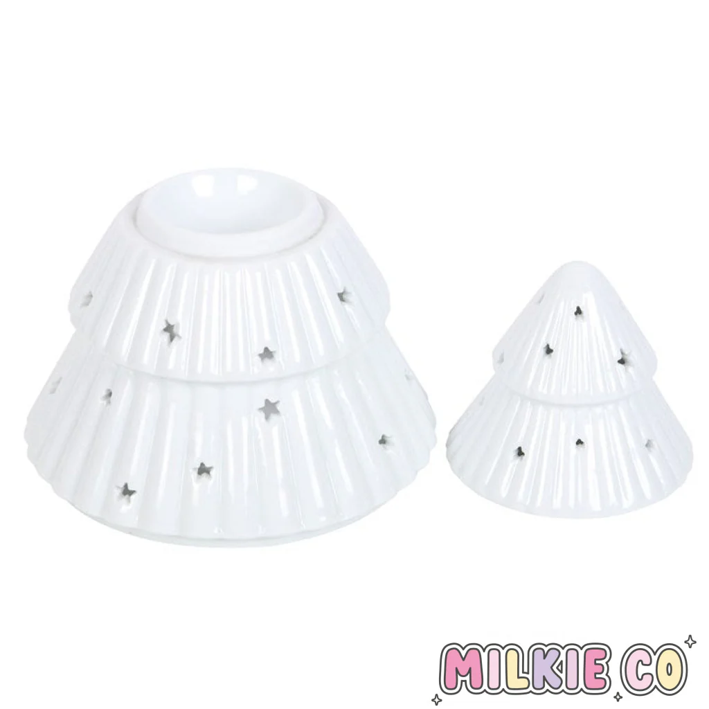 White Christmas Tree Wax Melt Burner
