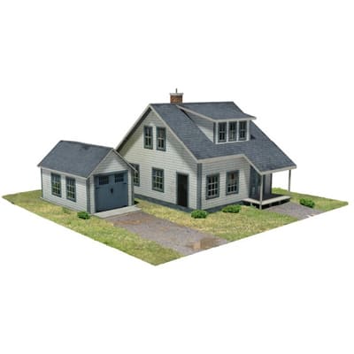 House (white, 2 level, with garage)