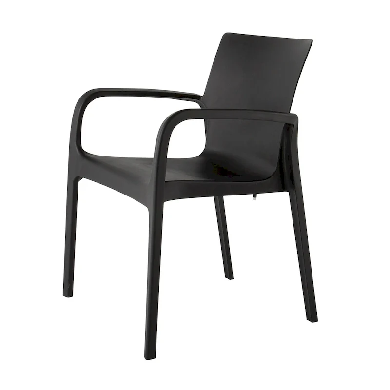Alissa Resin Stackable All-Weather Dining Armchair, Set of 2