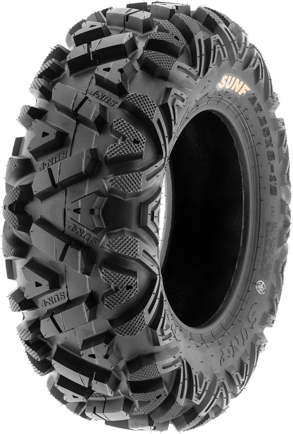 Set of 4 ATV/UTV off-road tires, 25x8-12 front and 25x10-12 rear, 6 PR, tubeless A033