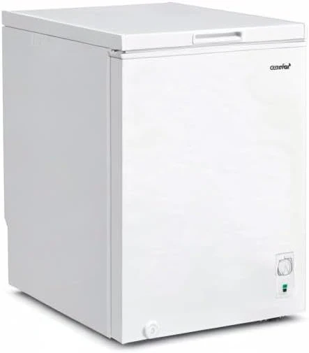 Comfee RCC100WH2(E) Gefriertruhe/169 kWh/Jahr/85cm hoch/99L/38dB/Geringe Lautstärke/Hoch effizientesD-förmigesRohr/Geeignet für verschiedene Einsatzszenarien/Einstellbarer Temperaturregler/Weiß