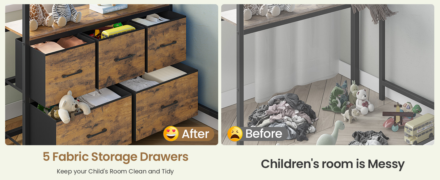 bunk bed with storage