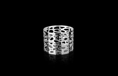Silver Wave Napkin Ring, Set of 6