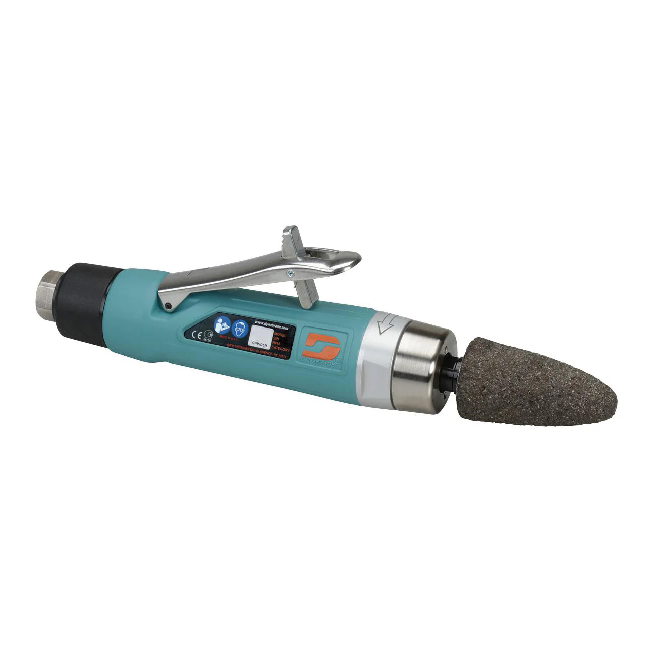 Dynabrade 52718  ~  Cone Or Plug Wheel Grinder 1 Hp Straight-Line 20000 Rpm Rear Exhaust 3/8 Inch-24 Spindle Thread
