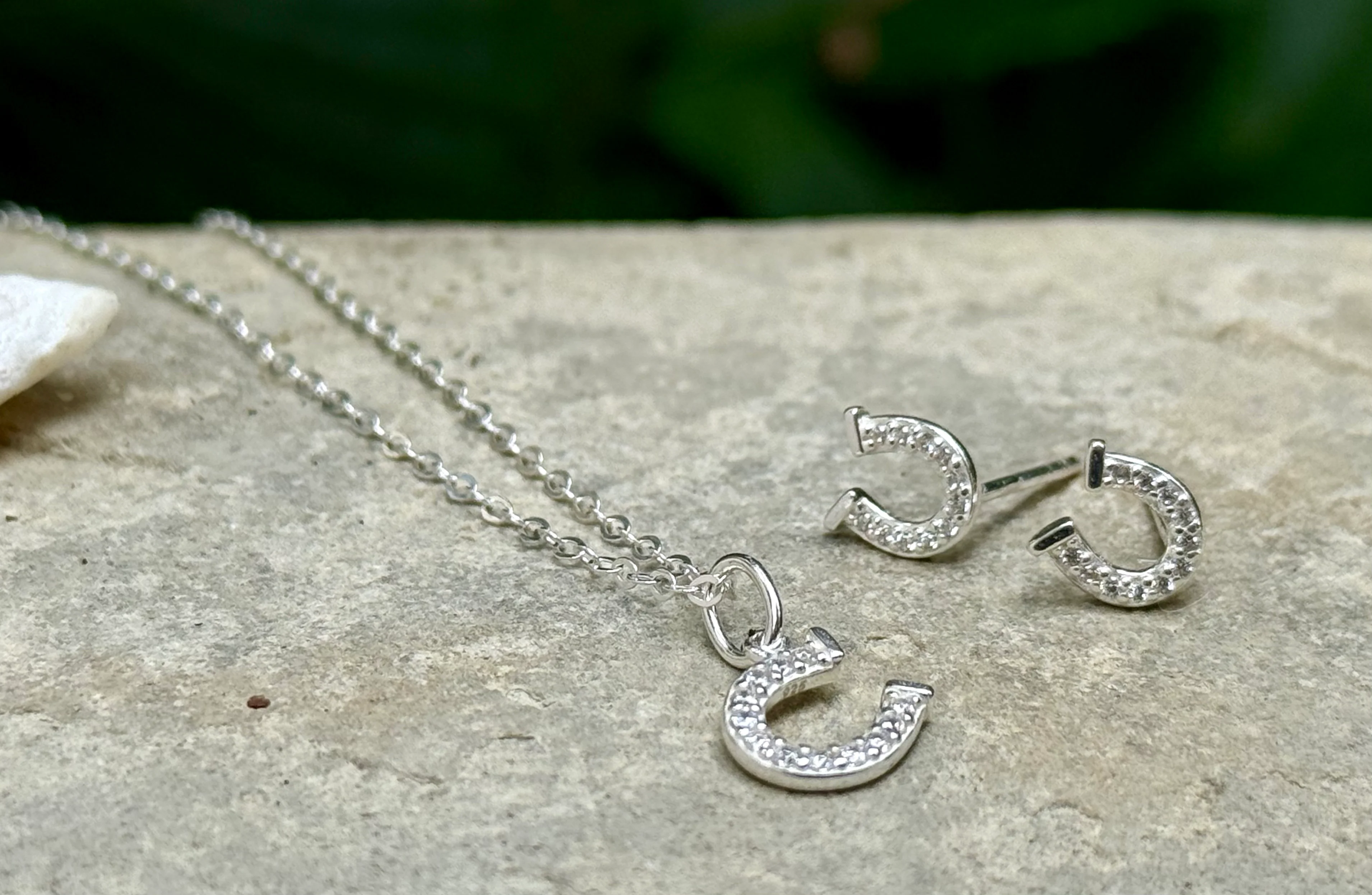 Sterling Silver Dainty Horseshoe Stud Earrings