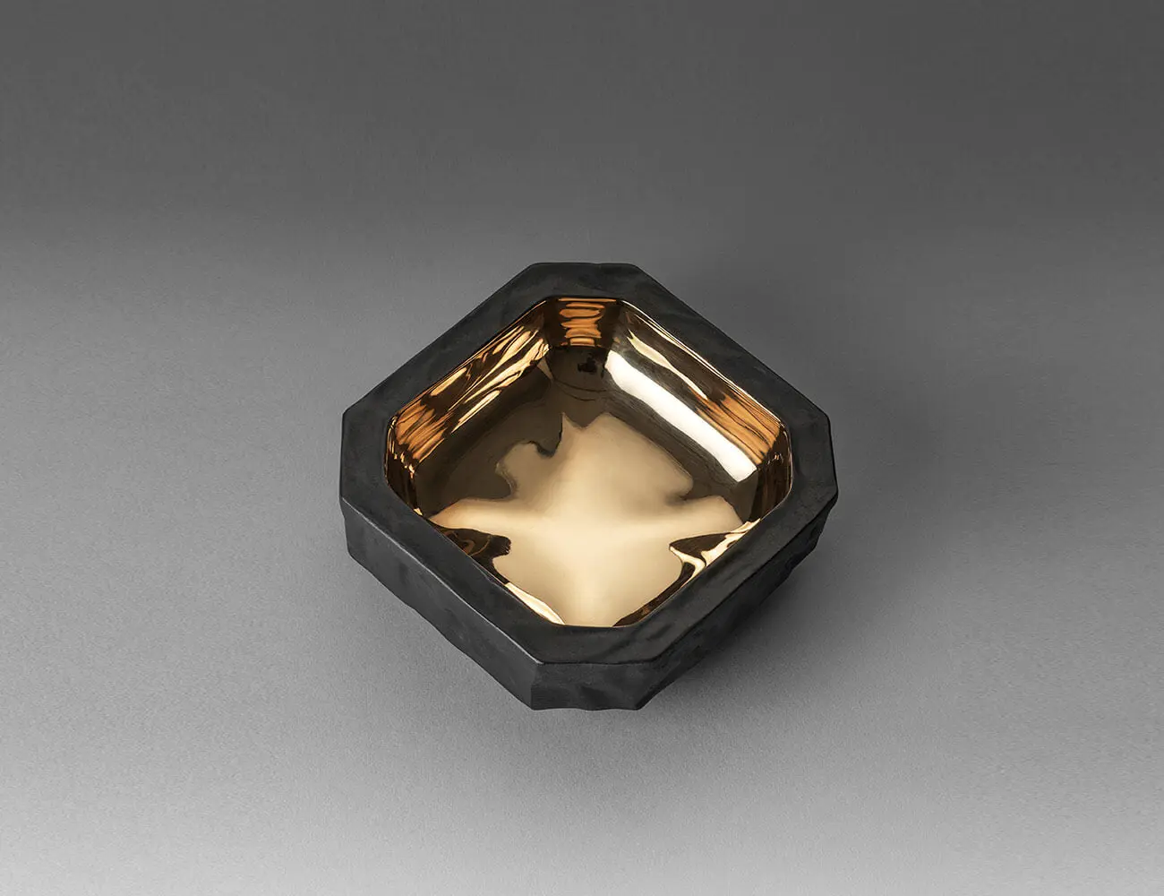 Cast Bronze Hexagonal Ashtray