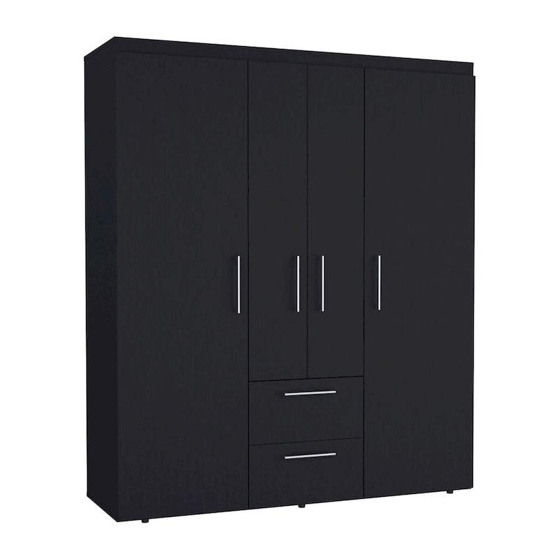 Bariloche Armoire with Hanging Rods, Shelves, 2 Drawers