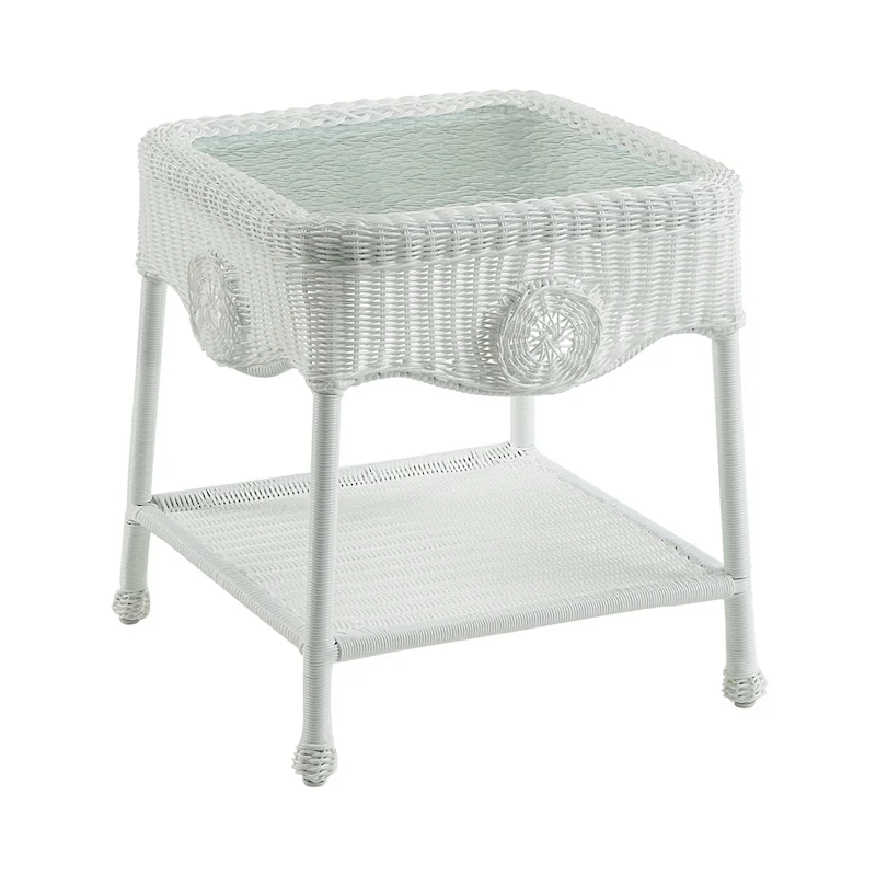 Riviera 18-inch Resin Wicker Side Table