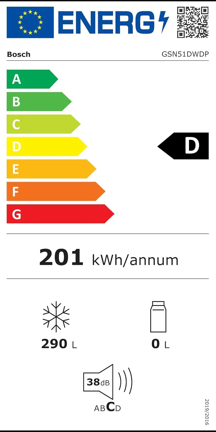 Bosch GIV11ADC0 Serie 6 Congelatore da incasso, 95 kWh, anno, 70 l, LowFrost, FreshSense, 72 x 56