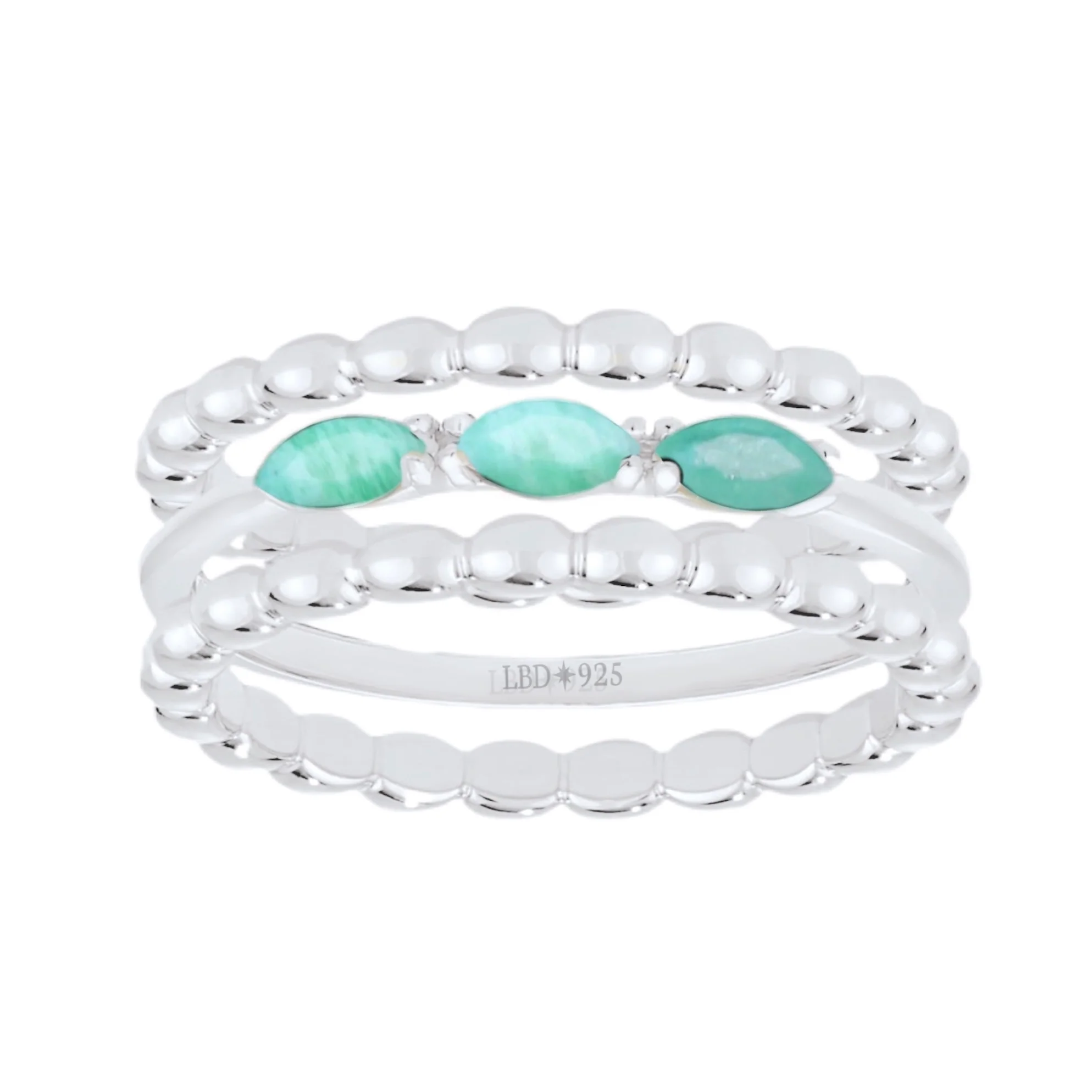 Laihas Three Of Cups Amazonite Ring Set