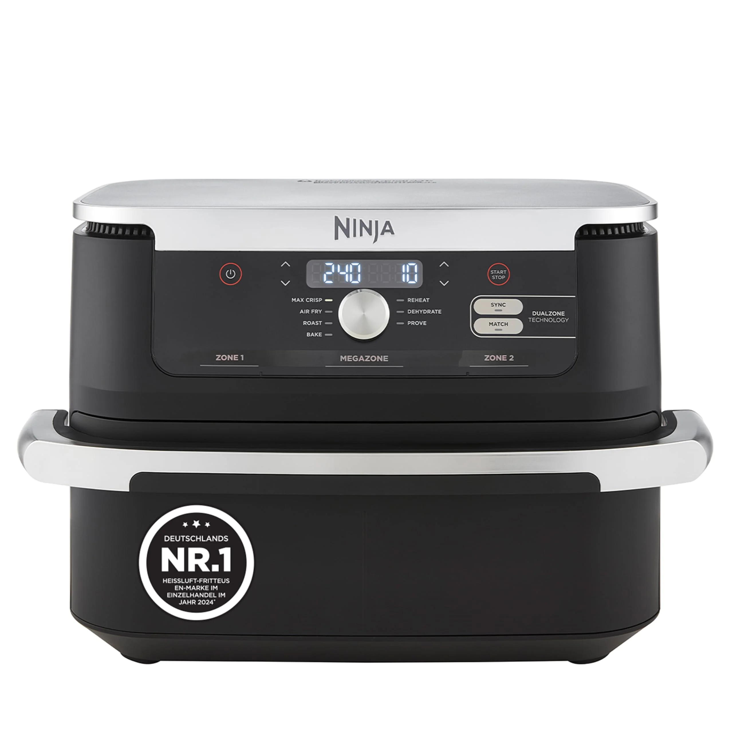 Ninja AF500EUCP Foodi FlexDrawer Heißluftfritteuse 10,4L – 7 Funktionen, Dual Zone, 2470W, Schwarz/Kupfer