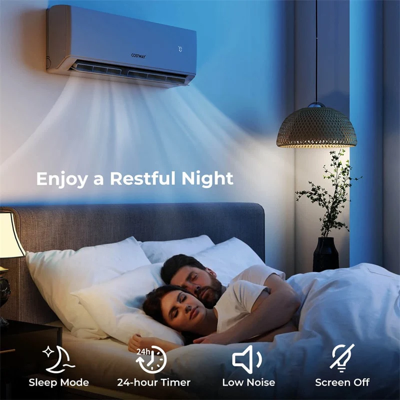 36K BTU 4 Zone Mini Split Air Conditioner, 23 SEER2 WiFi Enabled Ductless Split AC Unit with Heat Pump Full Set, Energy Star Certified