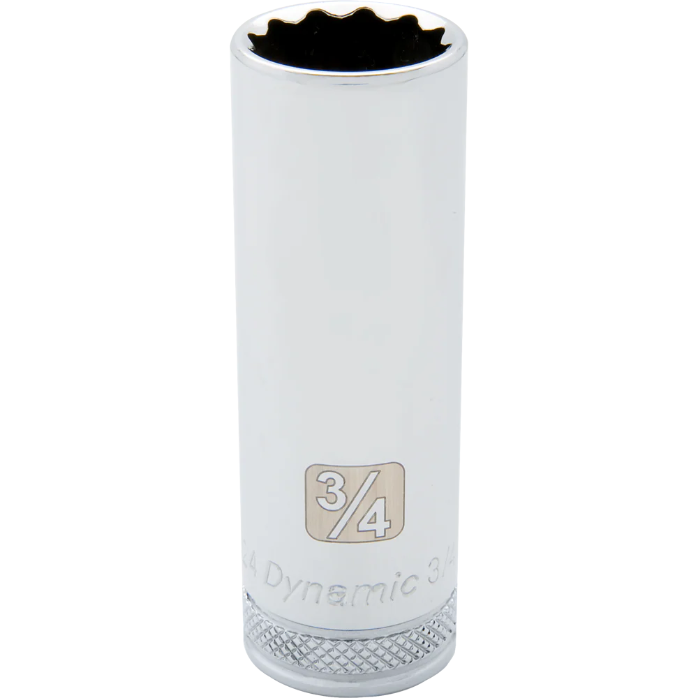 Dynamic D015612  ~  1/2 Inch Drive 12 Point 3/8 Inch Deep Chrome Socket