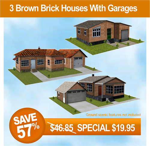 OO n HO scale miniature houses