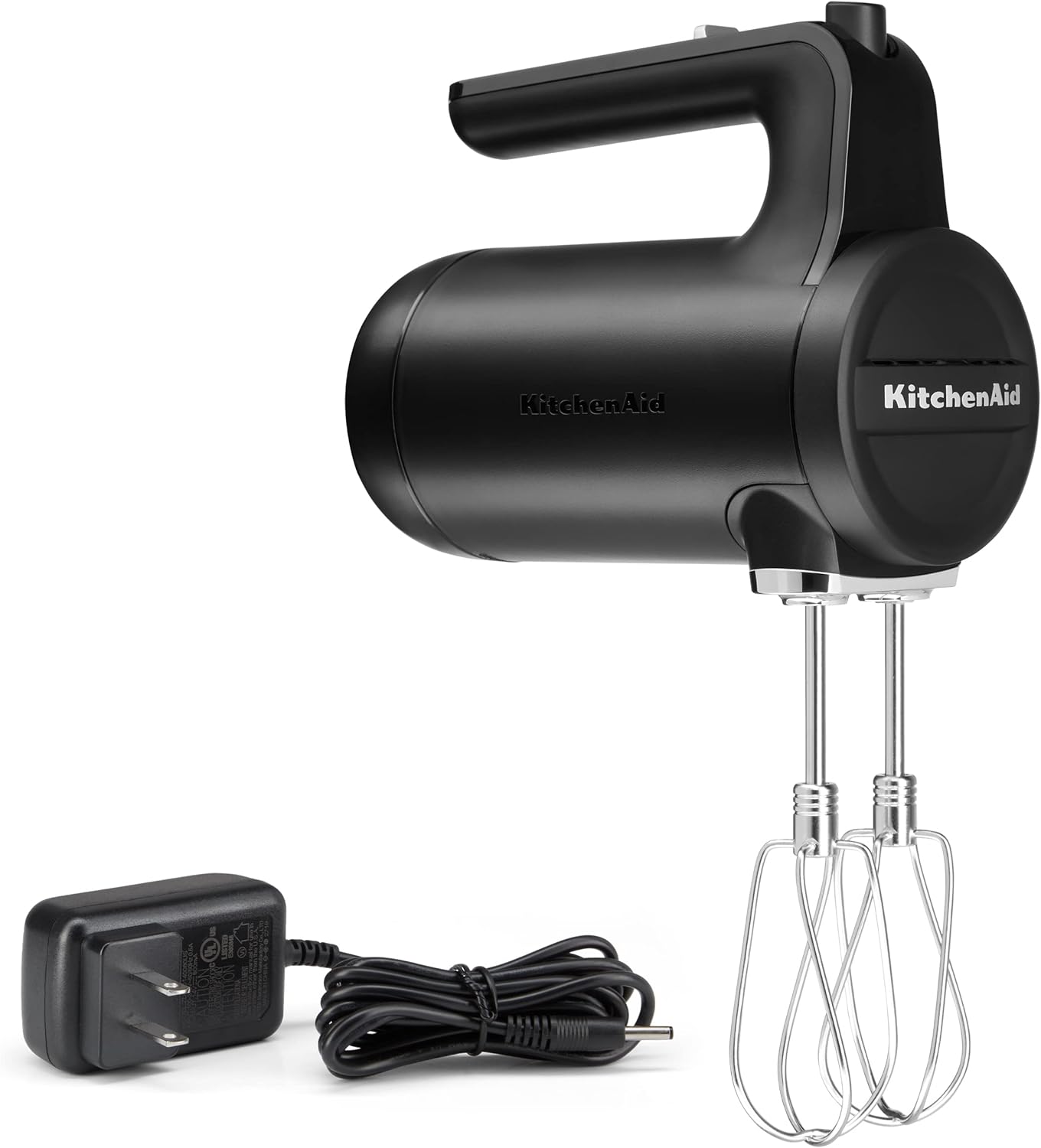 KitchenAid Draadloze Handmixer met 7 Snelheden �C Model KHMB732, Mat Zwart