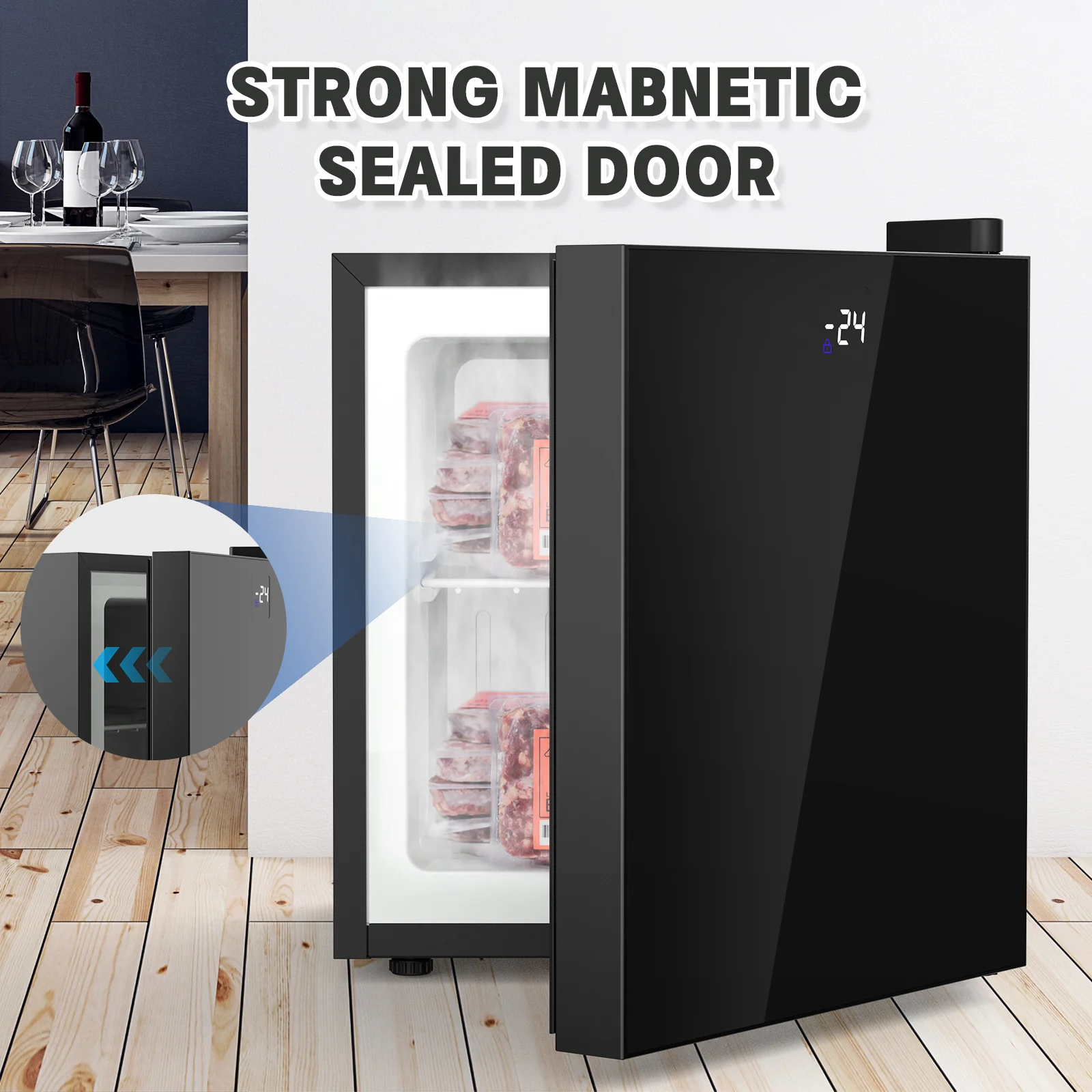 32L Mini Upright Freezer Digital Display