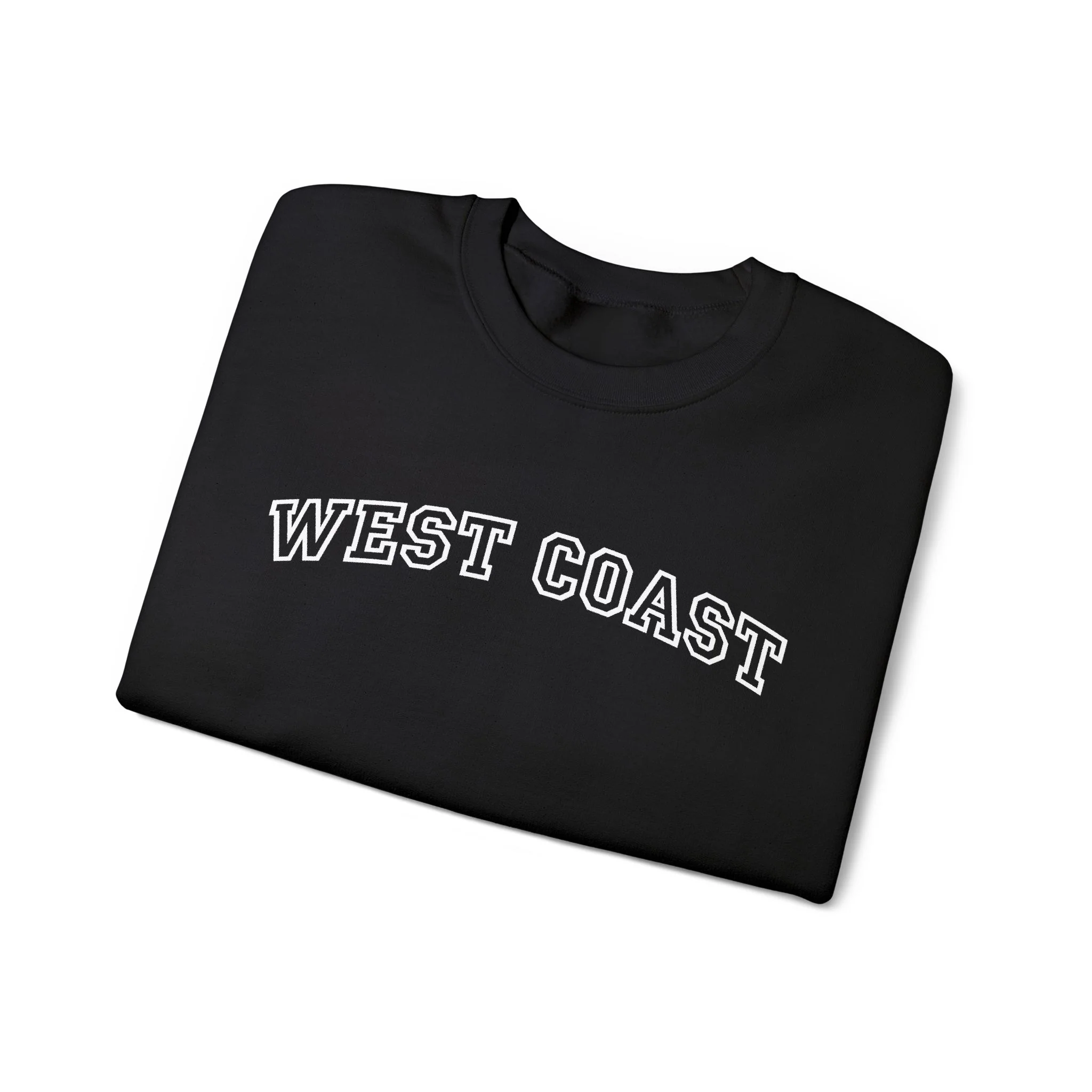 West Coast Crewneck Sweatshirt - Classic Arched Text Pullover