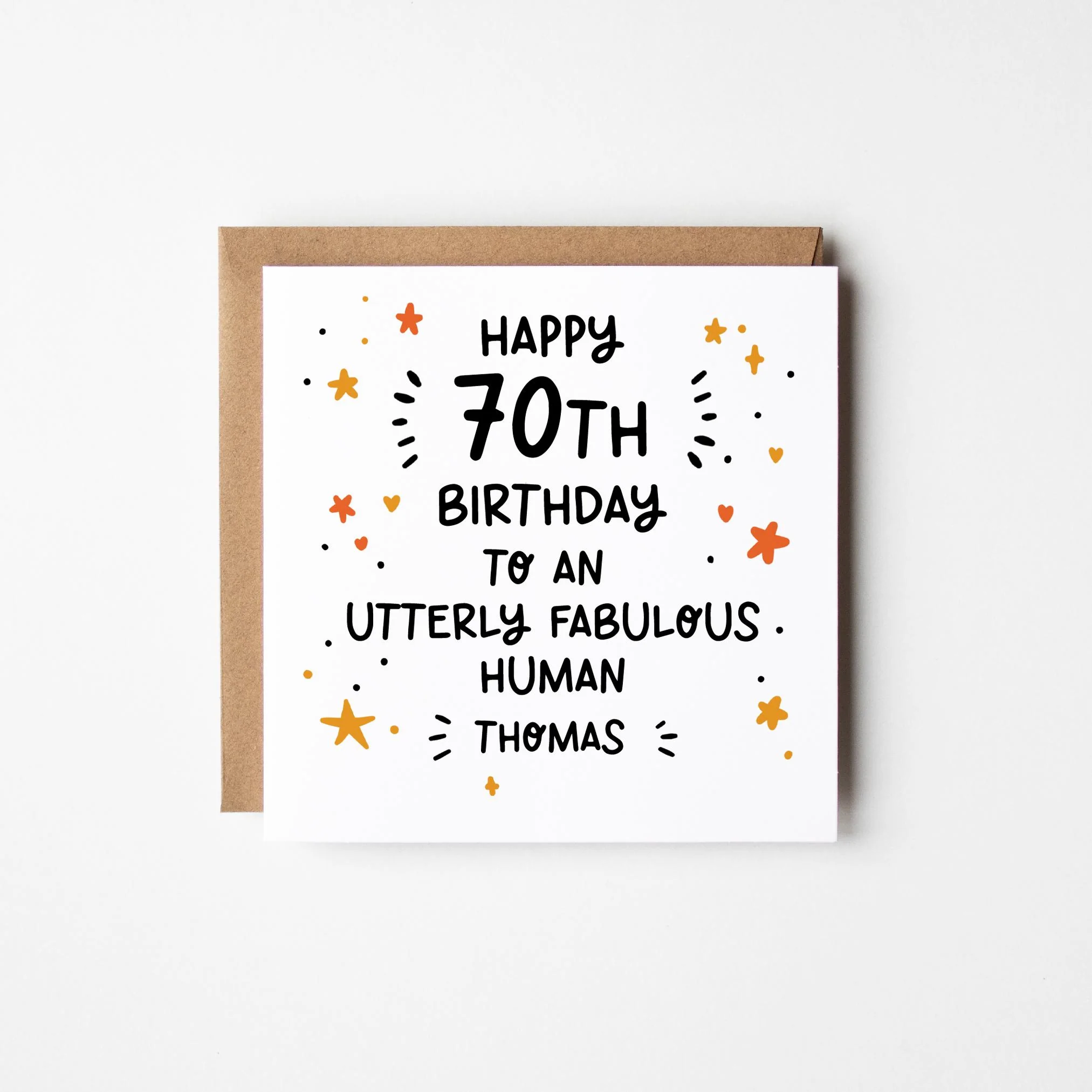 Utterly Fabulous X 70th Birthday Card a?�� Personalised 70th Birthday Card a?�� Personalised Birthday Card 70th Birthday a?��