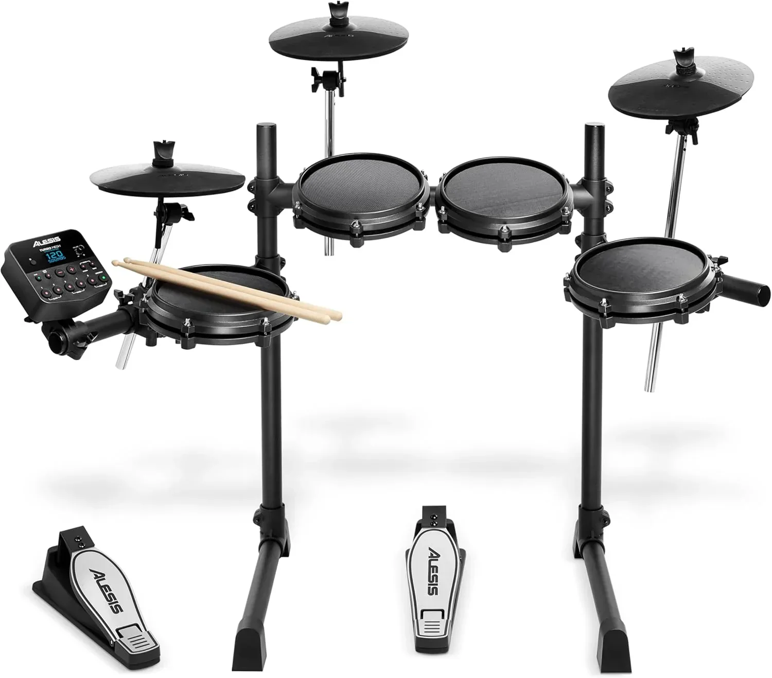 Alesis Turbo Mesh Kit - Electric Drum Set with Over 100 Sounds Mesh Drum Pad