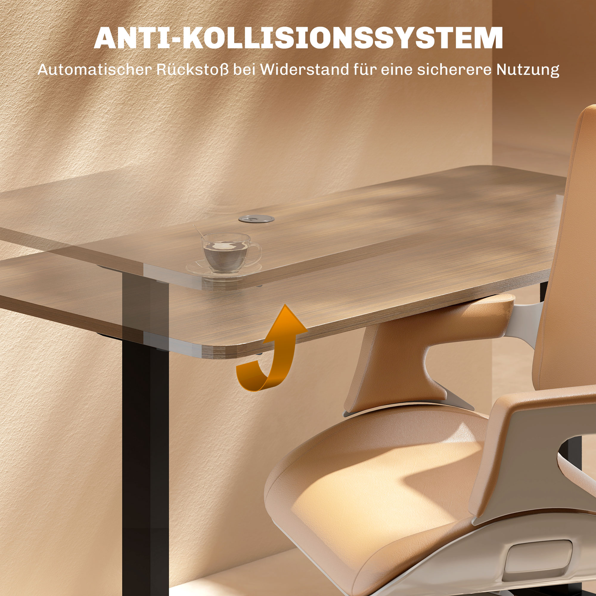 HOMCOM Elektrisch Verstelbaar Bureaubladframe, In Hoogte Aanpasbaar met Geheugenfunctie, Staal, Zwart