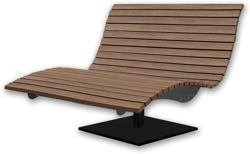 Waldsofa Swing, drehbar 360°, WPC-Latten, für 2-3 Personen, Sonnenliege, Wellenliege, Relaxliege, Himmelsliege, Liege für den Garten
