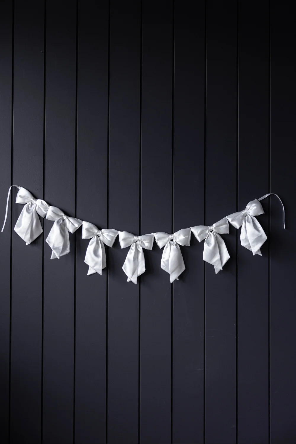 White Satin Bow Garland