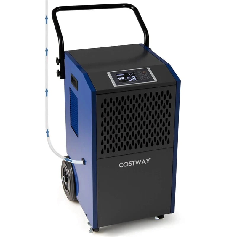 154 Pints Commercial Dehumidifier with Pump & Drain Hose, Portable Industrial Heavy Duty Large Dehumidifier for Basements Job Sites