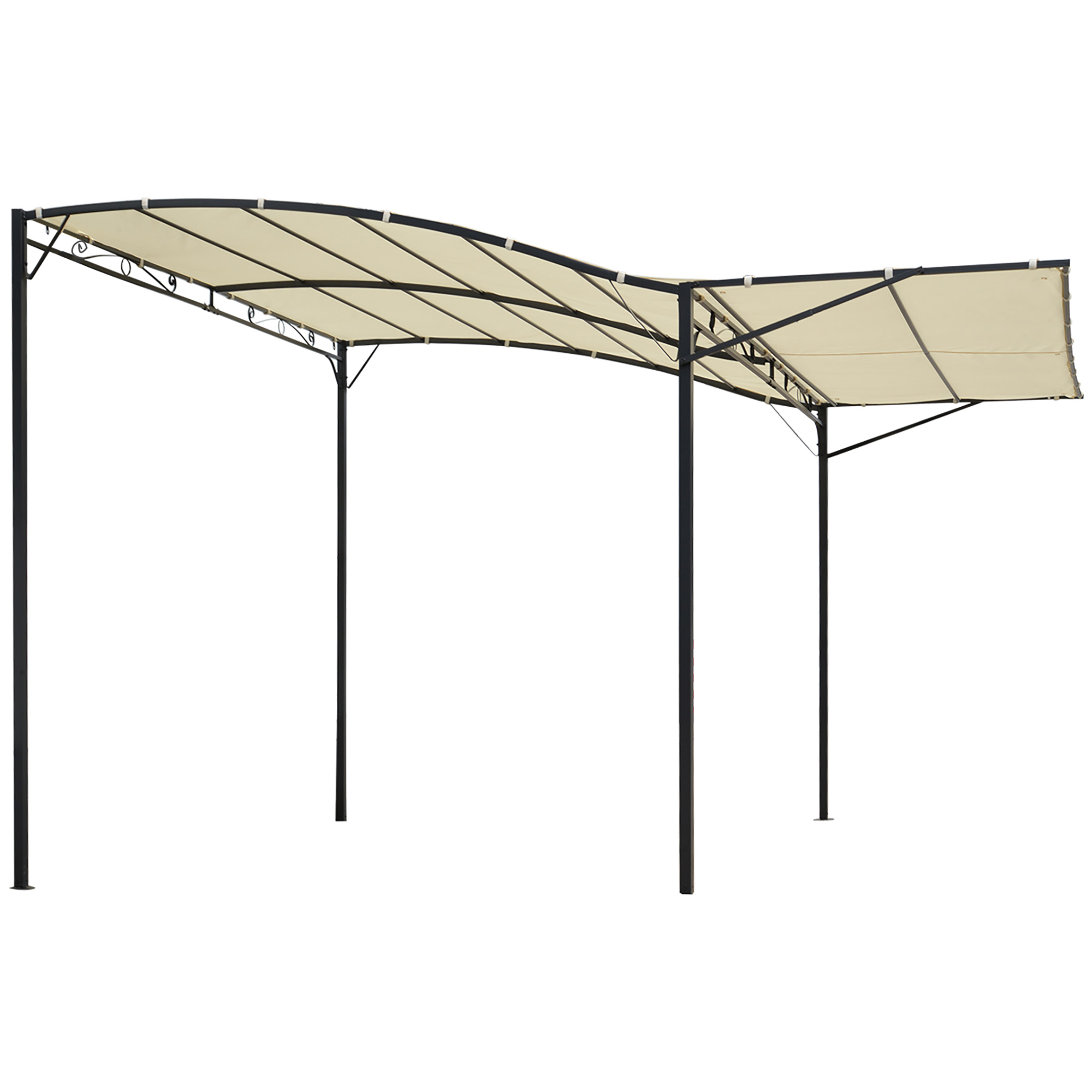 Paviljoen tuinpaviljoen zonwering met opklapbaar afdak UV-bescherming 3 x 2,5 m