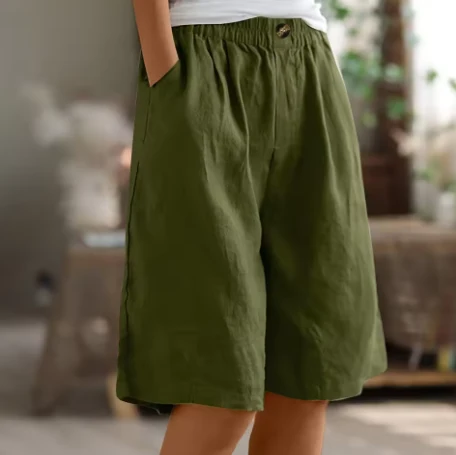 Women��s Casual Oversized Shorts Breathable Cotton Summer Style