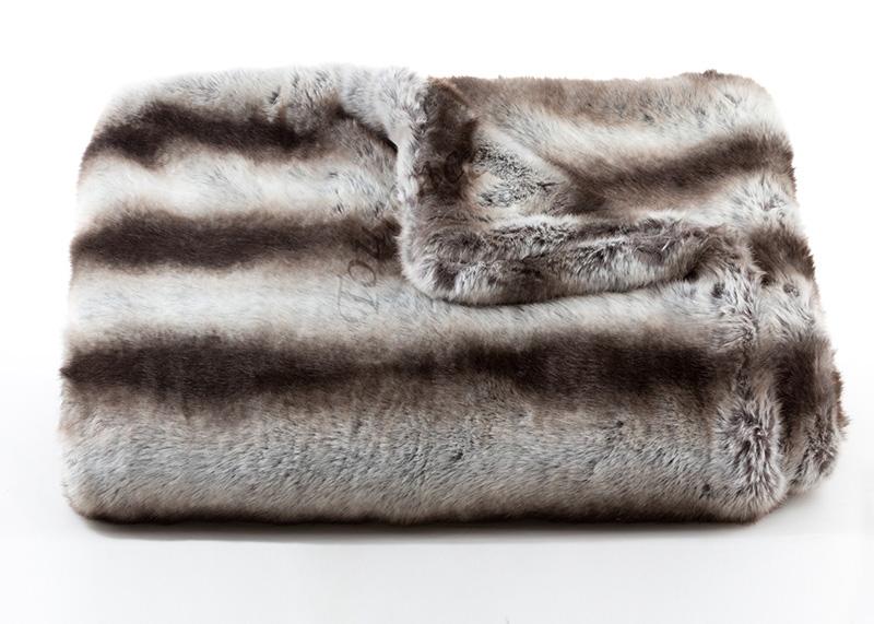 Chinchilla Faux Fur Signature Throw