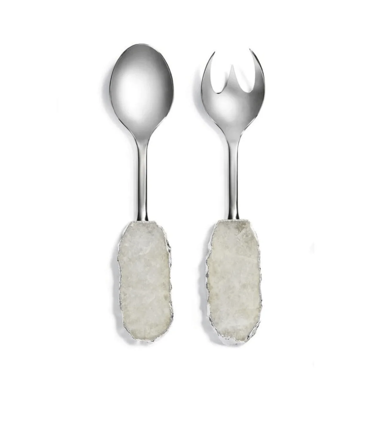 Scossa Salad Servers, Silver